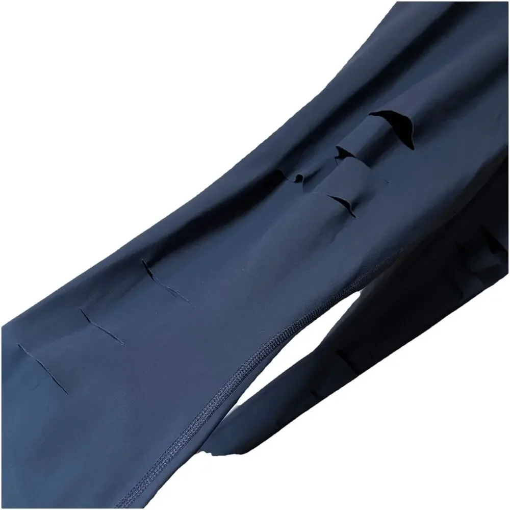 ALO Yoga Womens Medium Leggings Dark Blue Slits Cuts Activewear Workout
